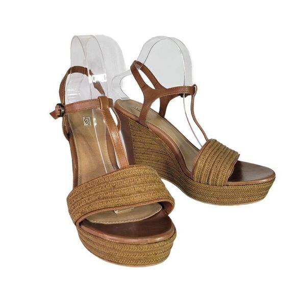 UGG Australia Shoes - UGG Australia Espadrille Fitche Wedge Sandals (Size 11)